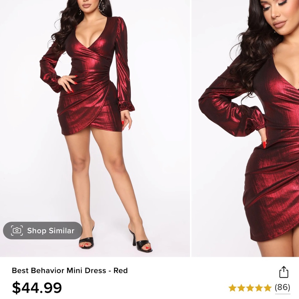 Fashion Nova Red Mini Dress